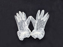 Load image into Gallery viewer, FS-011 - 9 inches Dotted Lace Gloves with ribbon and pearls (6 Colours)