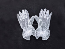 Load image into Gallery viewer, FS-011 - 9 inches Dotted Lace Gloves with ribbon and pearls (6 Colours)