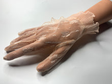 Load image into Gallery viewer, FS-014 - 9 inches Crinkle Organza Ruffle Cuff Lace Gloves (3 Colours)