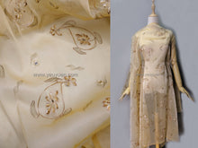 Load image into Gallery viewer, FS-1251 - India Hand-drawn Pattern Stiff Organza with Embroidery (4 Colours)