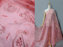 Load image into Gallery viewer, FS-1251 - India Hand-drawn Pattern Stiff Organza with Embroidery (4 Colours)