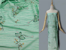 Load image into Gallery viewer, FS-2114402 - India Crushed Pongee with Embroidery (5 Colours)