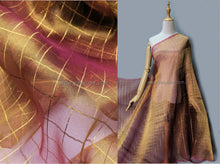 Load image into Gallery viewer, FS-1156 - India Metallic "Check" Two-tone Organza (9 Colours)