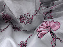 Load image into Gallery viewer, FS-11396 - India Rope-stitching Hand-drawn Pattern Stiff Organza (1 Colour)