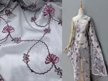 Load image into Gallery viewer, FS-11396 - India Rope-stitching Hand-drawn Pattern Stiff Organza (1 Colour)