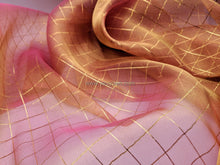 Load image into Gallery viewer, FS-1156 - India Metallic "Check" Two-tone Organza (9 Colours)