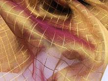 Load image into Gallery viewer, FS-1156 - India Metallic "Check" Two-tone Organza (9 Colours)
