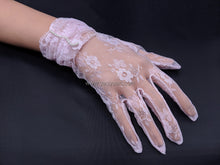 Load image into Gallery viewer, FS-119 - 9 inches Lace Gloves with Pearls (5 Colours)