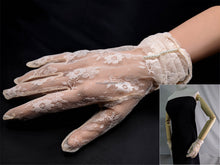 Load image into Gallery viewer, FS-119 - 9 inches Lace Gloves with Pearls (5 Colours)