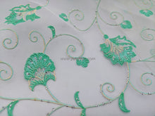 Load image into Gallery viewer, FS-1229 - India Hot Stamping Pattern Stiff Organza with Glitter (5 Colours)