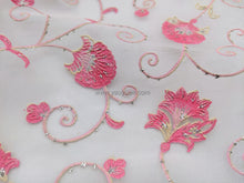 Load image into Gallery viewer, FS-1229 - India Hot Stamping Pattern Stiff Organza with Glitter (5 Colours)