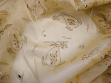 Load image into Gallery viewer, FS-1251 - India Hand-drawn Pattern Stiff Organza with Embroidery (4 Colours)