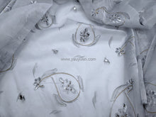 Load image into Gallery viewer, FS-1251 - India Hand-drawn Pattern Stiff Organza with Embroidery (4 Colours)