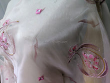 Load image into Gallery viewer, FS-1251 - India Hand-drawn Pattern Stiff Organza with Embroidery (4 Colours)