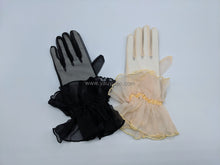 Load image into Gallery viewer, FS-1290 - 9 inches Chiffon Ruffle Cuff Knit Jersey Gloves (2 colours)