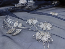 Load image into Gallery viewer, FS-21049 - India Silver thread Embroidered Mesh (3 Colours)