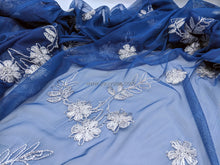 Load image into Gallery viewer, FS-21049 - India Silver thread Embroidered Mesh (3 Colours)