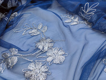 Load image into Gallery viewer, FS-21049 - India Silver thread Embroidered Mesh (3 Colours)