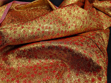 Load image into Gallery viewer, FS-31366 - India Metallic Red Flower Brocade (1 Colour)