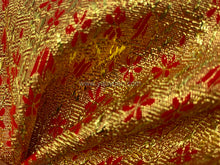 Load image into Gallery viewer, FS-31366 - India Metallic Red Flower Brocade (1 Colour)