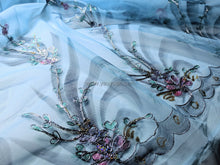 Load image into Gallery viewer, FS-31368C - India Hand-drawn Pattern Mesh with Silver Cord Embroidery (1 Colour)