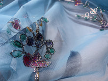 Load image into Gallery viewer, FS-31368C - India Hand-drawn Pattern Mesh with Silver Cord Embroidery (1 Colour)