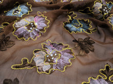 Load image into Gallery viewer, FS-31371B - India Flocking Chiffon with Embroidery (1 Colour)