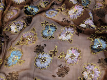 Load image into Gallery viewer, FS-31371B - India Flocking Chiffon with Embroidery (1 Colour)