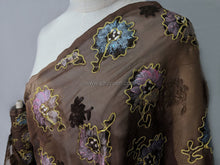 Load image into Gallery viewer, FS-31371B - India Flocking Chiffon with Embroidery (1 Colour)