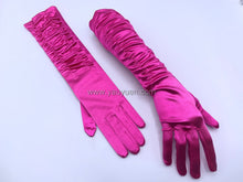Load image into Gallery viewer, FS-481 - 15 inches Back Pleated Satin Bridal Gloves (13 colours)