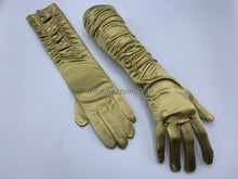 Load image into Gallery viewer, FS-481 - 15 inches Back Pleated Satin Bridal Gloves (13 colours)