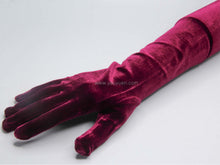 Load image into Gallery viewer, FS-95117 - 19 inches Spandex Velvet Gloves (3 Colours)