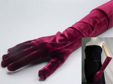 Load image into Gallery viewer, FS-95117 - 19 inches Spandex Velvet Gloves (3 Colours)