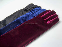 Load image into Gallery viewer, FS-95117 - 19 inches Spandex Velvet Gloves (3 Colours)