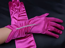 Load image into Gallery viewer, FS-9783 - 11 inches Back Strass Satin Bridal Gloves (14 colours)