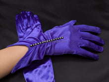 Load image into Gallery viewer, FS-9783 - 11 inches Back Strass Satin Bridal Gloves (14 colours)