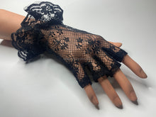 Load image into Gallery viewer, FS-L0801 - 8 inches Ruffle Cuff Half-Finger Lace Gloves (1 Colour)