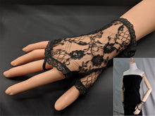 Load image into Gallery viewer, FS-L0901C - 6 inches Fingerless Lace Gloves (1 Colour)