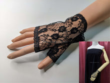 Load image into Gallery viewer, FS-L0901 - 6 inches Fingerless Lace Gloves (4 Colours)