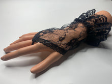 Load image into Gallery viewer, FS-L0903 - 8 inches Ruffle Cuff Fingerless Lace Gloves (1 Colour)