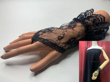 Load image into Gallery viewer, FS-L0903 - 8 inches Ruffle Cuff Fingerless Lace Gloves (1 Colour)