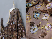 Load image into Gallery viewer, FS-31371B - India Flocking Chiffon with Embroidery (1 Colour)