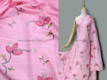 Load image into Gallery viewer, FS-2114402 - India Crushed Pongee with Embroidery (5 Colours)

