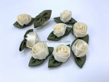 Load image into Gallery viewer, 1.5cm Satin Fabric Flower - Tulip with leaves (4 Colours)
