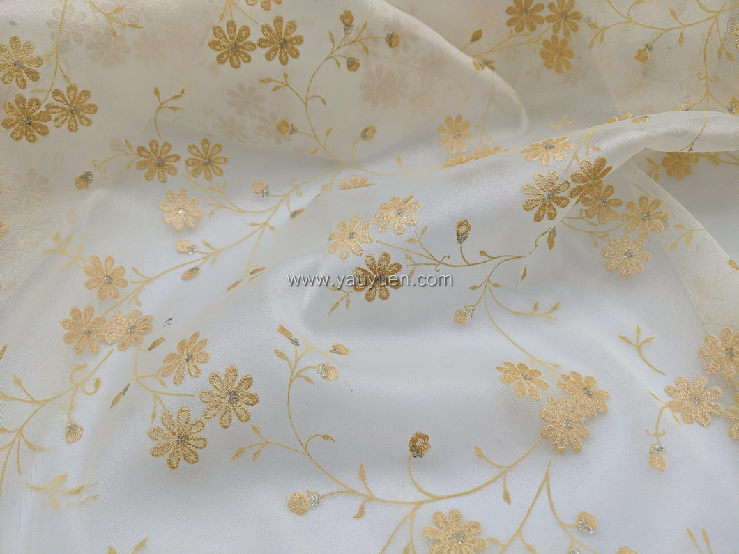 FS-1046 - India Stiff Organza with Hand Drawings (1 Colour)
