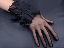 Load image into Gallery viewer, FS-1290 - 9 inches Chiffon Ruffle Cuff Knit Jersey Gloves (2 colours)

