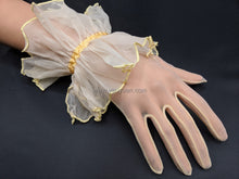 將圖片載入圖庫檢視器 FS-1290 - 9 inches Chiffon Ruffle Cuff Knit Jersey Gloves (2 colours)
