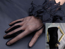 Load image into Gallery viewer, FS-1290 - 9 inches Chiffon Ruffle Cuff Knit Jersey Gloves (2 colours)
