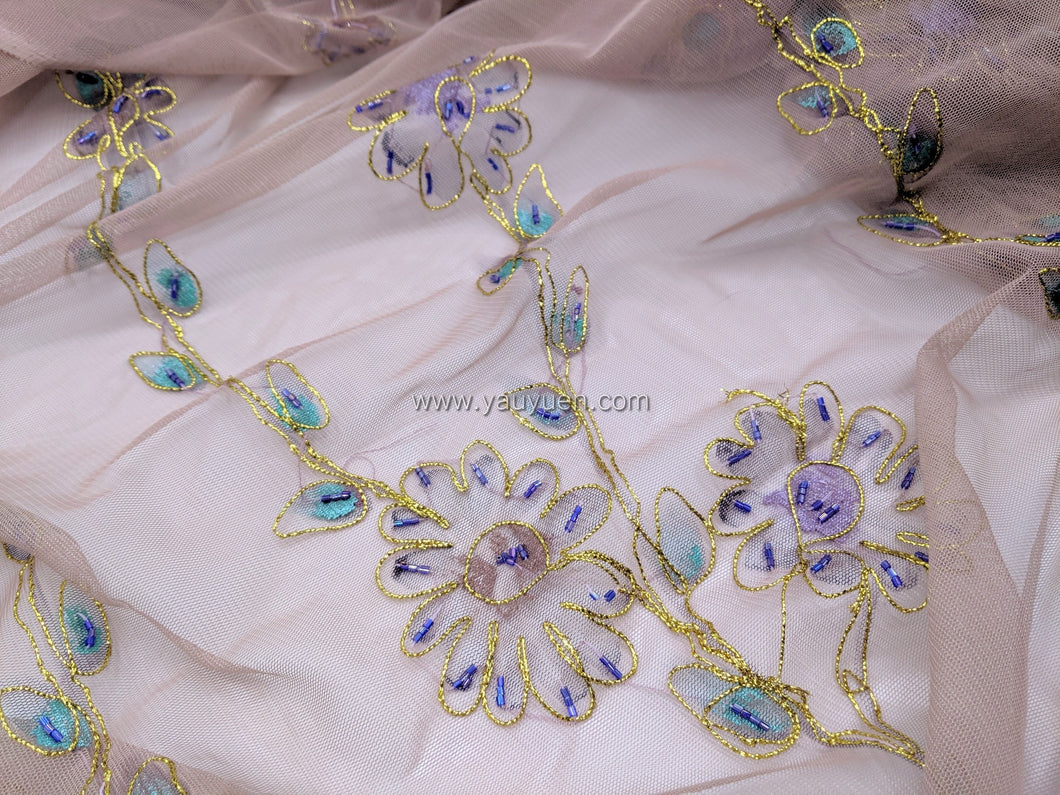 FS-21048 - India Beads Embroidery Mesh (1 Colour)