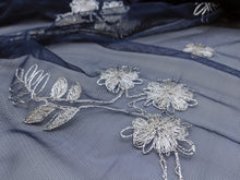 Load image into Gallery viewer, FS-21049 - India Silver thread Embroidered Mesh (3 Colours)
